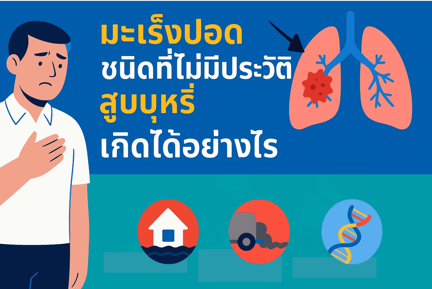 มะเร็งปอดชนิดที่ไม่มีประวัติสูบบุหรี่เกิดได้อย่างไร? โดยคุณหมอวิชัย เอกทักษิณ